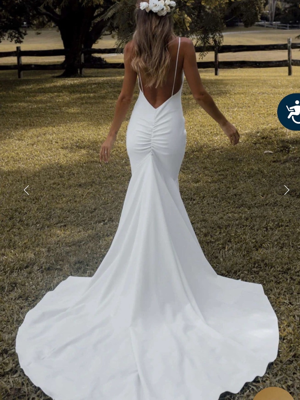 Grace Loves Lace White Low-Back Spaghetti Strap Wedding Gown